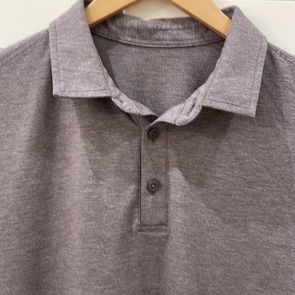 Lululemon Men’s Gray Heathered Polo Shirt—GREAT!! Excellent Condition! - Picture 2 of 6